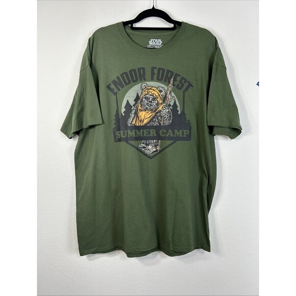 Star Wars Mad Engine Endor Forest Summer Camp Ewok T-Shirt Size XXL - Picture 2 of 8